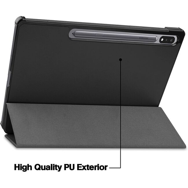 Husa pentru Samsung Galaxy Tab S10 FE 10.9 inch tip stand functie sleep/wake-up, protectie 360 - Negru