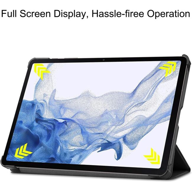 Husa pentru Samsung Galaxy Tab S10 FE 10.9 inch tip stand functie sleep/wake-up, protectie 360 - Negru