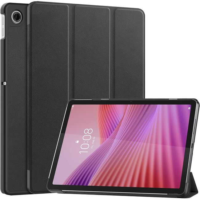Husa pentru Lenovo Tab 10.1 2025 TB311 tip stand functie sleep/wake-up, protectie 360 - Negru