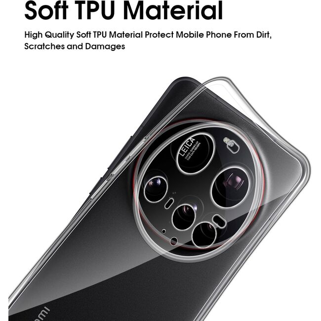 Husa pentru Xiaomi 15 Ultra Anti-Shock 1.5mm, cu protectie lentile, transparent
