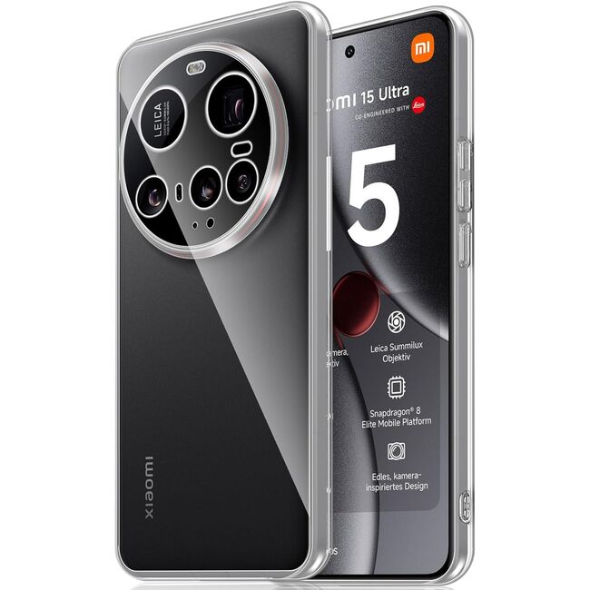 Husa pentru Xiaomi 15 Ultra Anti-Shock 1.5mm, cu protectie lentile, transparent