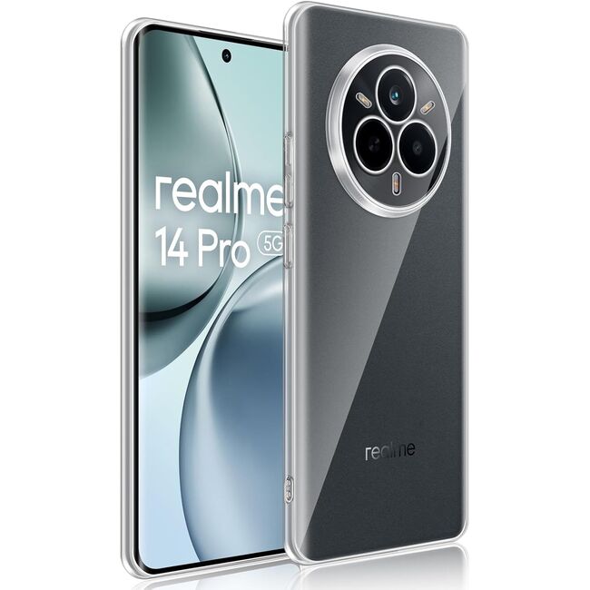 Husa pentru  Realme 14 Pro 5G, Anti-Shock 1.5mm, cu protectie lentile, Transparent