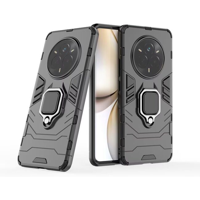 Husa pentru  Realme 14 Pro+ Plus cu inel Ring Armor Kickstand Tough, Negru