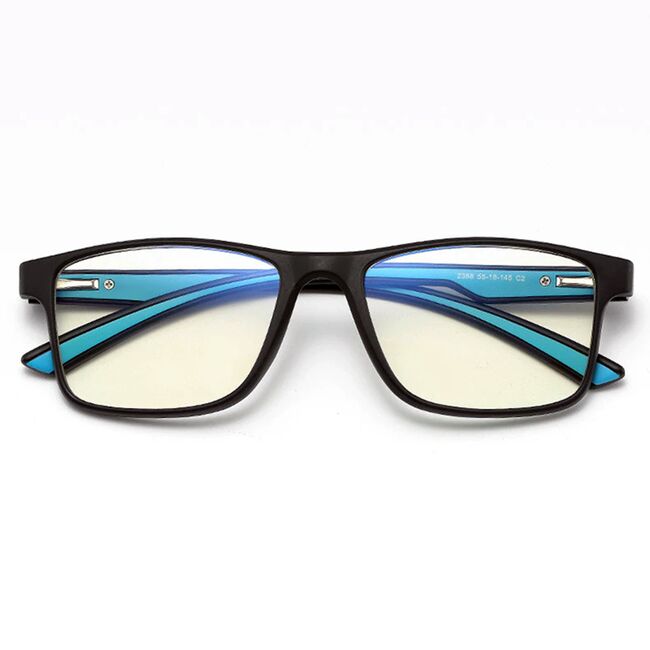 Ochelari Protectie pentru monitor PC, telefon, televizor, anti Lumina Albastra, Antireflex, fara dioptrii, anti oboseala ochilor si stralucire UV - negru / albastru