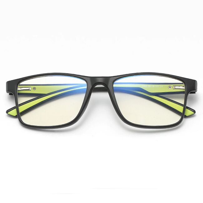Ochelari Protectie pentru monitor PC, telefon, televizor, anti Lumina Albastra, Antireflex, fara dioptrii, anti oboseala ochilor si stralucire UV - negru / verde