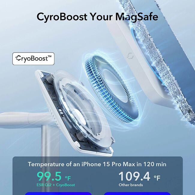 Statie MagSafe wireless + incarcator Apple Watch ESR HaloLock, negru