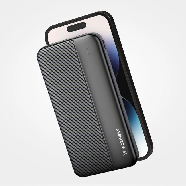 Baterie externa 10000 mAh cu 2 Porturi USB, LED Indicatori, incarcare duala, design rezistent – Negru