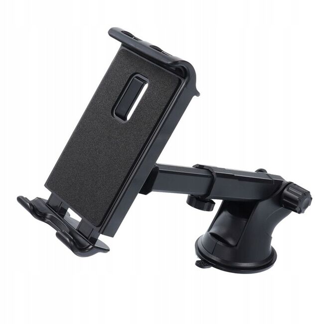 Suport Auto Universal pentru Telefon și Tabletă până la 11" – Montaj pe Parbriz sau Bord, Braț Lung, Rotire 360°, Negru