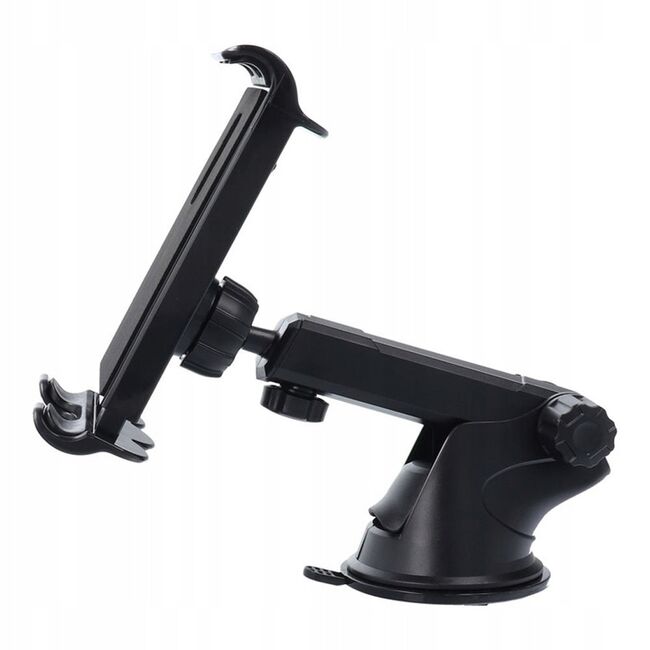 Suport Auto Universal pentru Telefon și Tabletă până la 11" – Montaj pe Parbriz sau Bord, Braț Lung, Rotire 360°, Negru