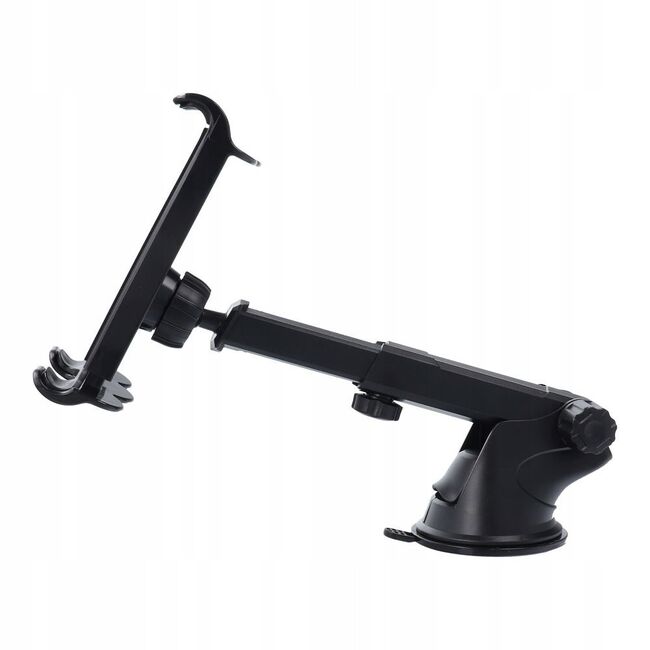 Suport Auto Universal pentru Telefon și Tabletă până la 11" – Montaj pe Parbriz sau Bord, Braț Lung, Rotire 360°, Negru