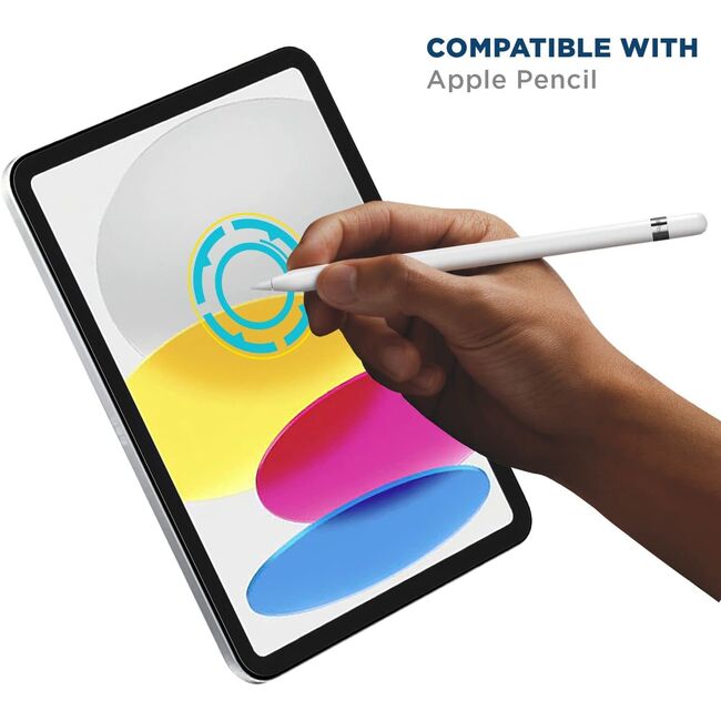 Folie din sticla securizata pentru iPad 11 2025 Full Cover, Full Glue, Anti Zgarieturi, Anti Socuri, HD, clear