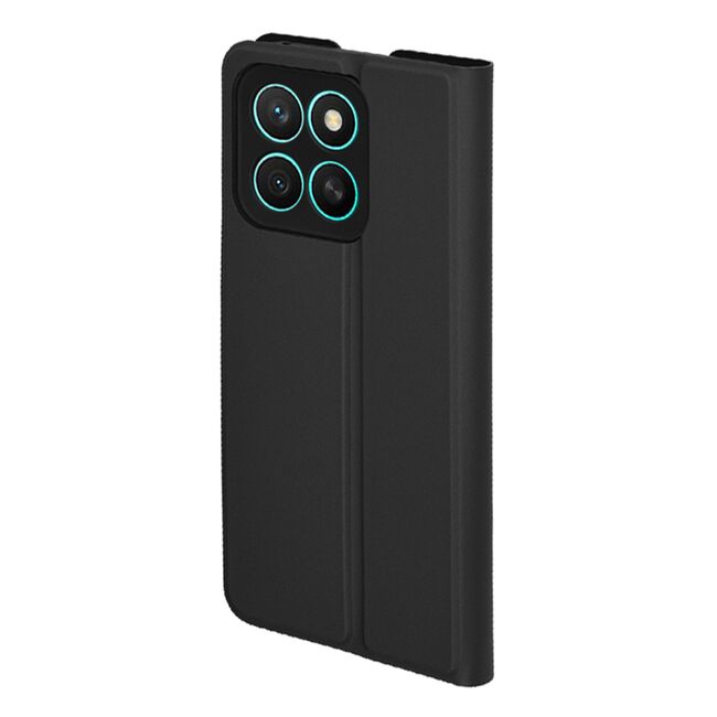 Husa pentru  Honor X8c tip carte BookFlip, inchidere magnetica, Negru