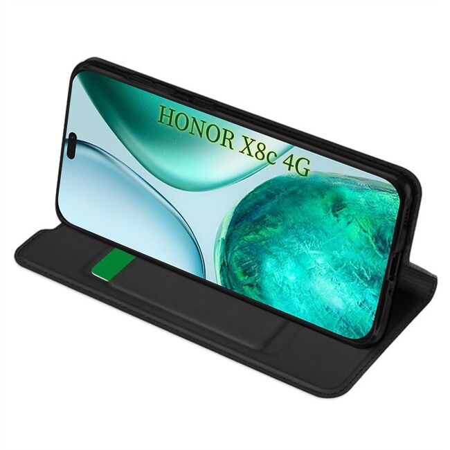 Husa pentru  Honor X8c tip carte BookFlip, inchidere magnetica, Negru
