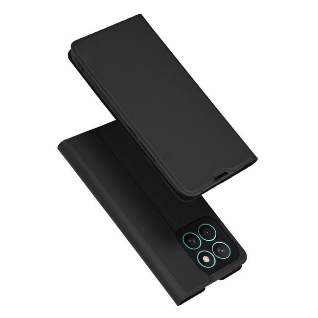 Husa pentru  Honor X8c tip carte BookFlip, inchidere magnetica, Negru