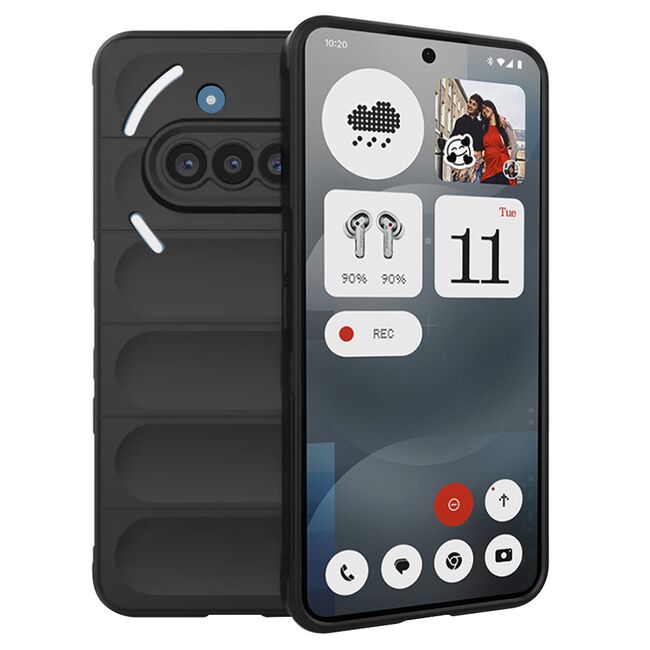 Husa pentru  Nothing Phone (3a) Liquid Silicone, Microfibre Lining, Non-Slip Airbag Design, Negru denim