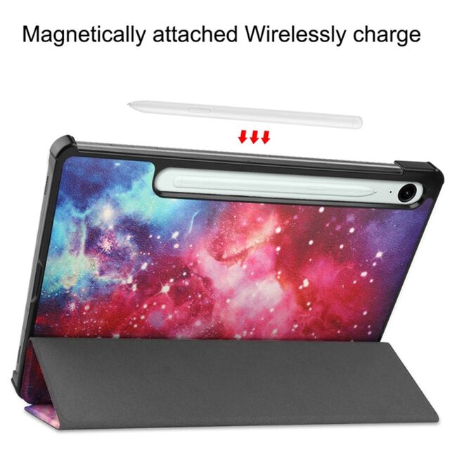 Husa pentru Samsung Galaxy Tab S10 FE 10.9 inch tip stand functie sleep/wake-up, protectie 360 - Galaxy