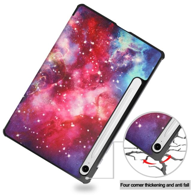 Husa pentru Samsung Galaxy Tab S10 FE 10.9 inch tip stand functie sleep/wake-up, protectie 360 - Galaxy
