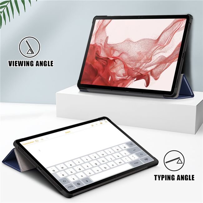 Husa pentru Samsung Galaxy Tab S10 FE 10.9 inch tip stand functie sleep/wake-up, protectie 360 - Albastru