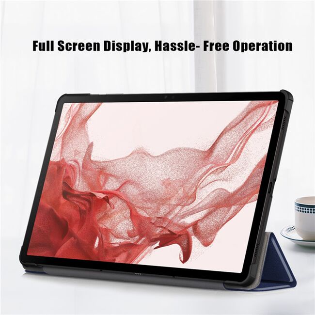 Husa pentru Samsung Galaxy Tab S10 FE 10.9 inch tip stand functie sleep/wake-up, protectie 360 - Albastru