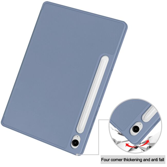 Husa pentru  Samsung Galaxy Tab S10 FE 10.9 inch Soft Shell cu functie wake-up/sleep si compartiment pentru stylus, tip stand - Mov