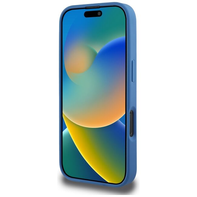 Husa premium pentru  iPhone 16 Pro Max compatibila MagSafe Guess Luxury Series - Albastru deschis