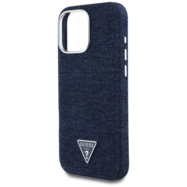 Husa premium pentru  iPhone 16 Pro Max compatibila MagSafe Guess Luxury Series - Albastru