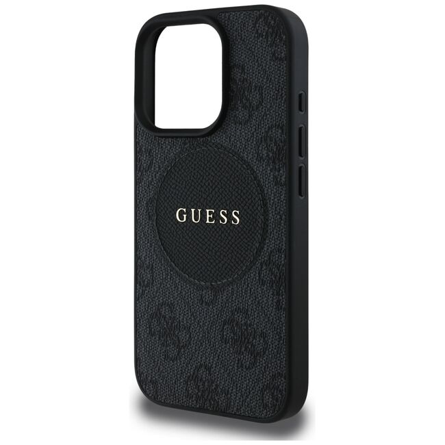 Husa premium pentru  iPhone 16 Pro Max compatibila MagSafe Guess Luxury Series - Negru denim