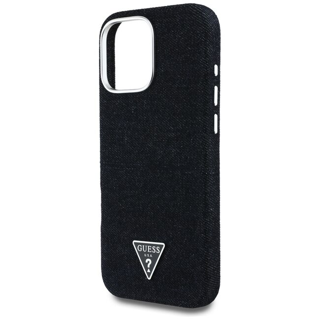 Husa premium pentru  iPhone 16 Pro Max compatibila MagSafe Guess Luxury Series - Negru