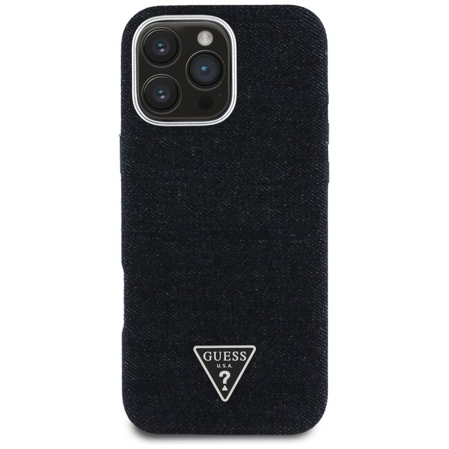 Husa premium pentru  iPhone 16 Pro Max compatibila MagSafe Guess Luxury Series - Negru