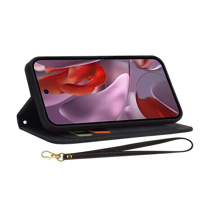 Husa tip carte pentru  Google Pixel 9A, functie stand si port carduri, Negru