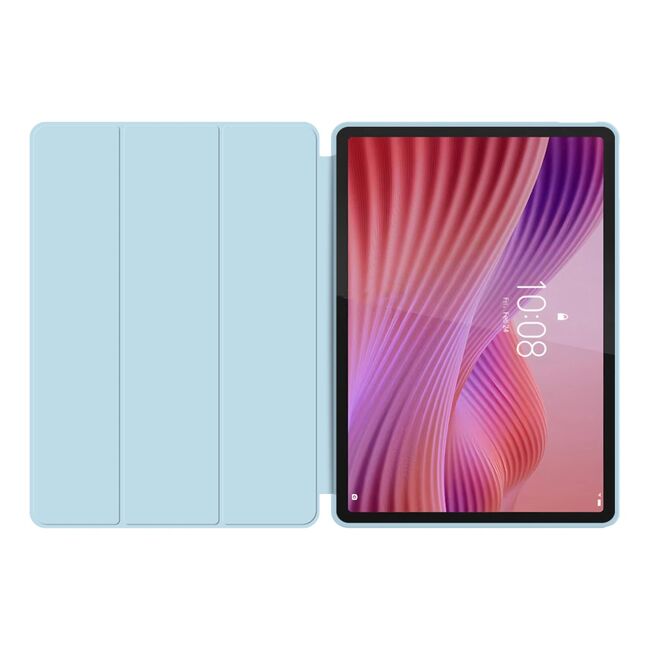 Husa pentru Lenovo Tab 10.1 2025 TB311 tip stand functie sleep/wake-up, protectie 360 - albastru deschis