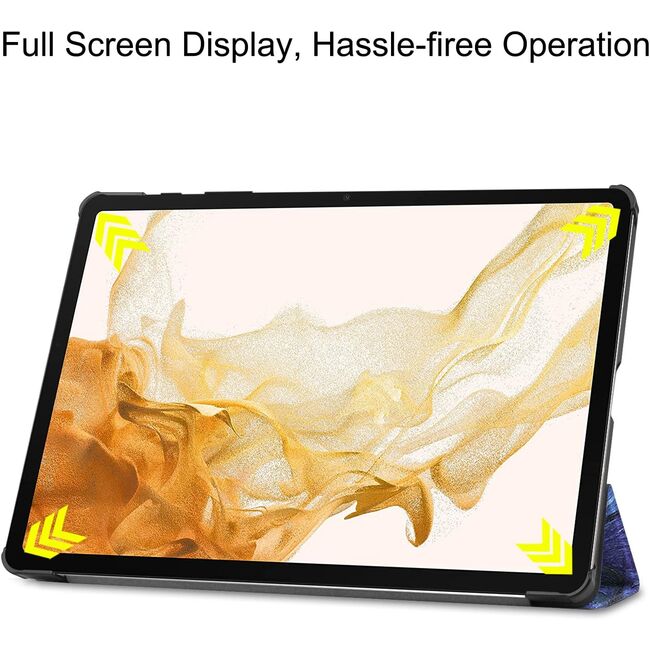 Husa pentru Samsung Galaxy Tab S10 FE 10.9 inch tip stand functie sleep/wake-up, protectie 360 - Starry Night