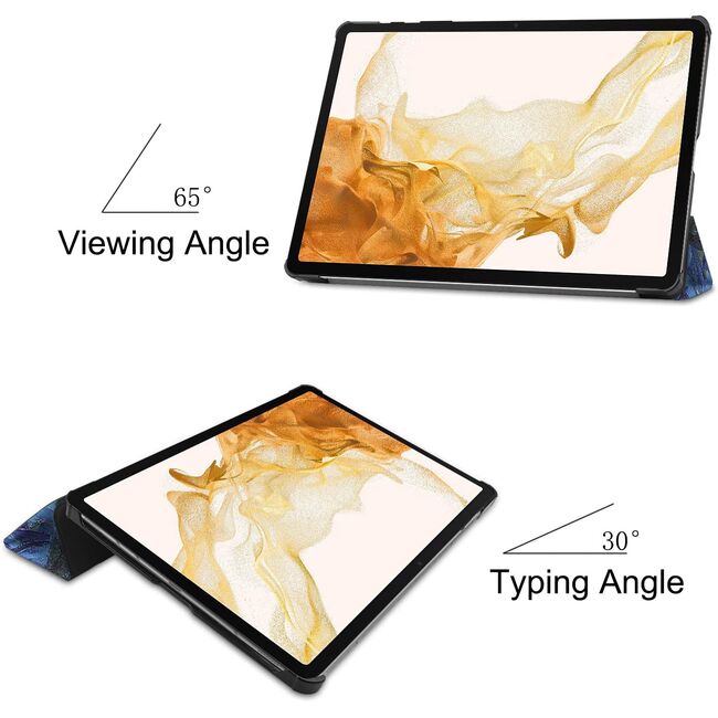 Husa pentru Samsung Galaxy Tab S10 FE 10.9 inch tip stand functie sleep/wake-up, protectie 360 - Starry Night