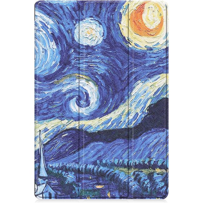 Husa pentru Samsung Galaxy Tab S10 FE 10.9 inch tip stand functie sleep/wake-up, protectie 360 - Starry Night