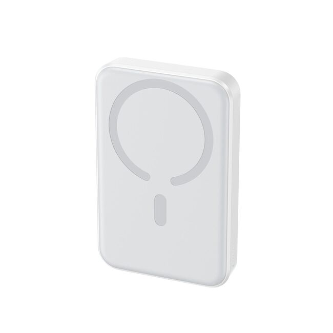 Powerbank Wireless compatibil MagSafe, incarcare rapida 20W, 10000mAh + Cablu USB-C – USB-C, Joyroom JR-W020, Alb