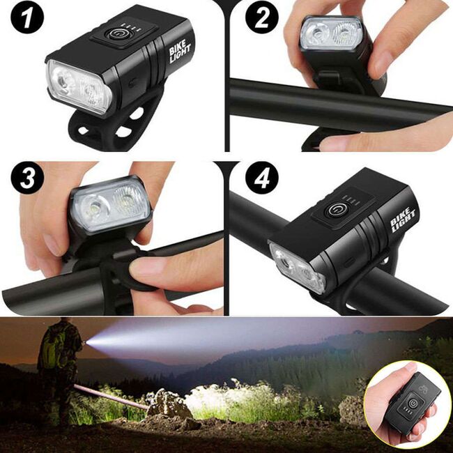 Lampă Față pentru Bicicletă – LED Puternic 800LM, Rezistentă la Apă, Iluminare Premium pentru Orice Vreme
