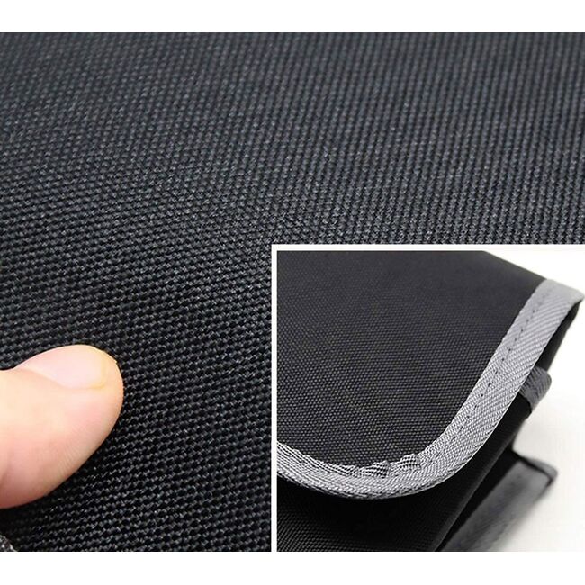 Organizator Auto pentru Portbagaj – Geanta cu 4 Compartimente, Prindere cu Velcro si Curele, Negru