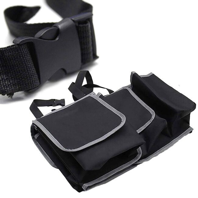 Organizator Auto pentru Portbagaj – Geanta cu 4 Compartimente, Prindere cu Velcro si Curele, Negru