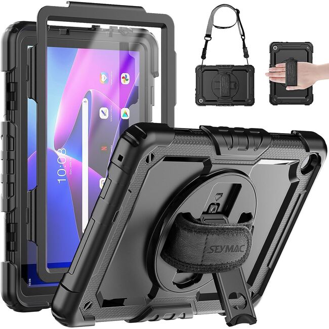 Pachet 360: Husa cu folie integrata pentru Lenovo Tab 10.1 2025 TB311 Shockproof Armor de tip stand