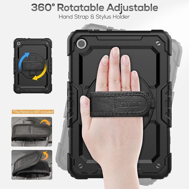 Pachet 360: Husa cu folie integrata pentru Lenovo Tab 10.1 2025 TB311 Shockproof Armor de tip stand