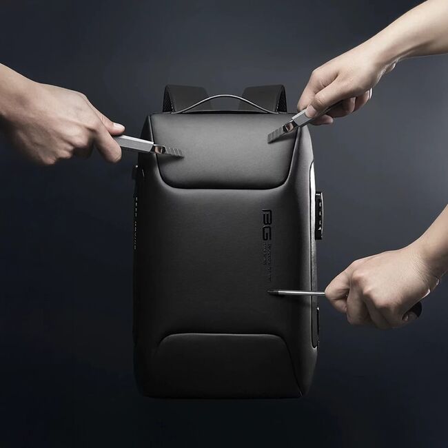 Rucsac Antifurt Multifunctional, Impermeabil, cu Port USB – Pentru Laptopuri până la 15.6", sistem fixare pe valiza, compatibil Wizz Air si Ryan Air, 24L, 47x33x16 cm, Negru