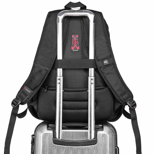 Rucsac Business & Travel cu Port USB și Jack – 35L, Laptop 15”, Impermeabil, Compartiment Antişoc, Negru