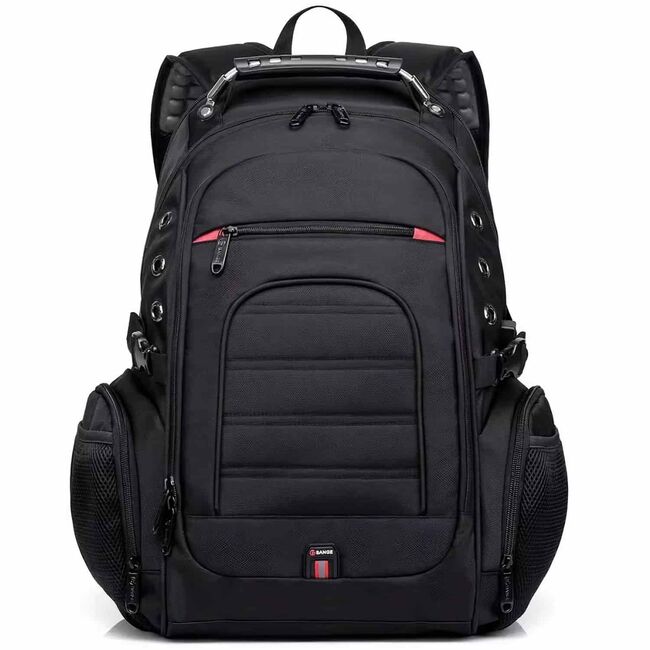 Rucsac Business & Travel cu Port USB și Jack – 35L, Laptop 15”, Impermeabil, Compartiment Antişoc, Negru