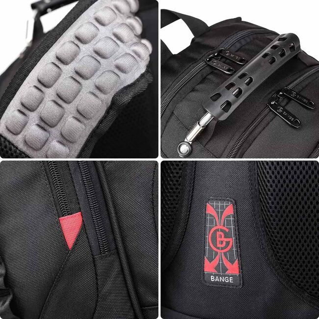 Rucsac Business & Travel cu Port USB și Jack – 35L, Laptop 15”, Impermeabil, Compartiment Antişoc, Negru