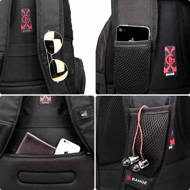 Rucsac Business & Travel cu Port USB și Jack – 35L, Laptop 15”, Impermeabil, Compartiment Antişoc, Negru