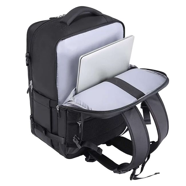 Rucsac Business & Travel cu Port USB – pentru Laptop pana la 15.6”, Impermeabil, Spatios si Elegant, compatibil WIzz Air si Ryan Air - negru