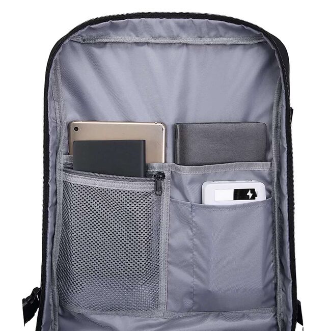 Rucsac Business & Travel cu Port USB – pentru Laptop pana la 15.6”, Impermeabil, Spatios si Elegant, compatibil WIzz Air si Ryan Air - negru
