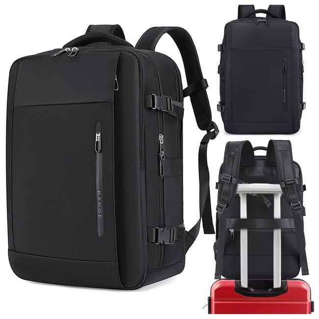 Rucsac Business & Travel cu Port USB – pentru Laptop pana la 15.6”, Impermeabil, Spatios si Elegant, compatibil WIzz Air si Ryan Air - negru
