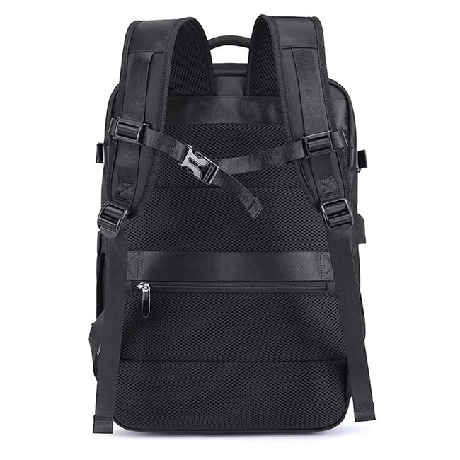 Rucsac Business & Travel cu Port USB – pentru Laptop pana la 15.6”, Impermeabil, Spatios si Elegant, compatibil WIzz Air si Ryan Air - negru