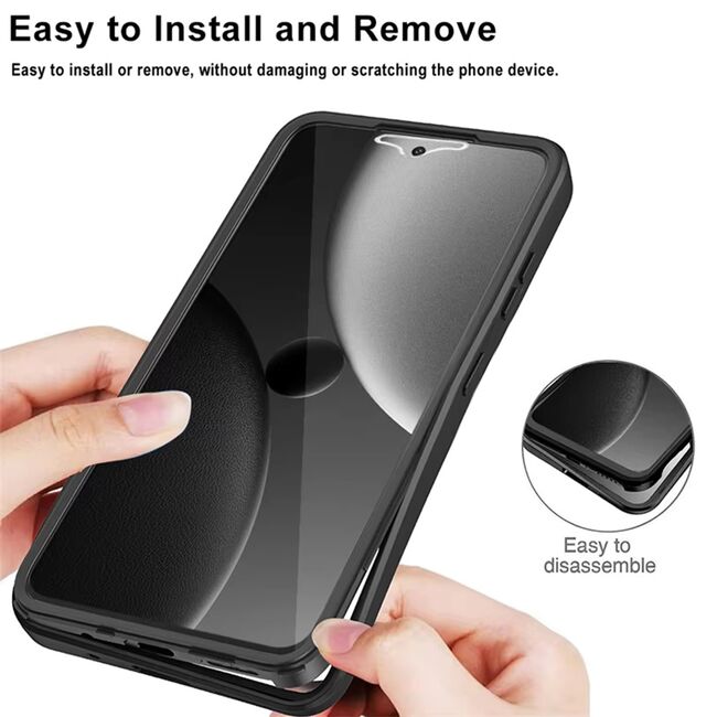 Set 360: Husa cu folie integrata pentru  Xiaomi 15 Ultra Protectie 360 fata / spate - Mov